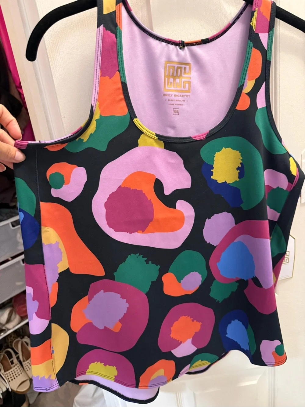 NWT Emily McCarthy Boxy Tank in Pop Cheetah - Picture 2 of 6